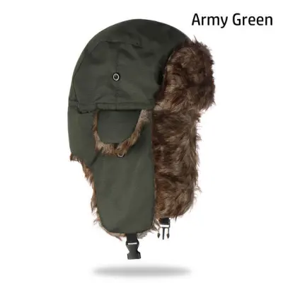 Winter Men Women Warm Outdoor Cold-Proof Windproof Ear Cover Thickened Plush Hat