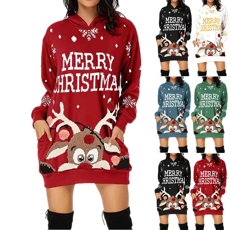 Christmas hoodie dress online