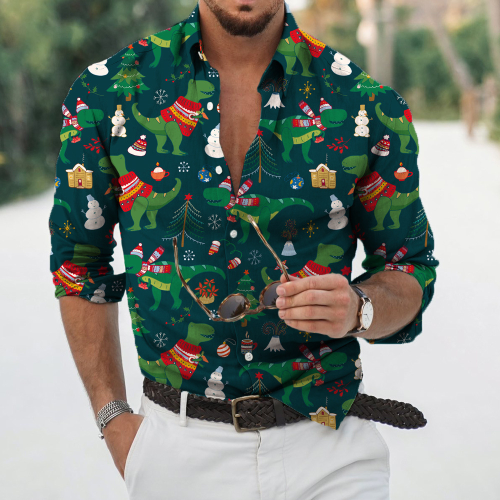 Wholesale Men Cartoon Christmas Snowman Letter Print Long