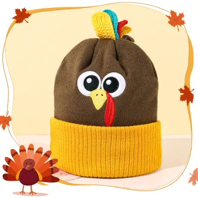 Thanksgiving Fashion Cartoon Warm Turkey Knitted Hat