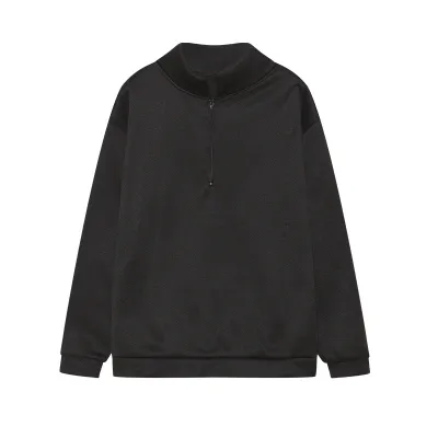 Autumn Winter Women Casual Solid Color Half Zipper Long Sleeve Pullover Sweatshirt