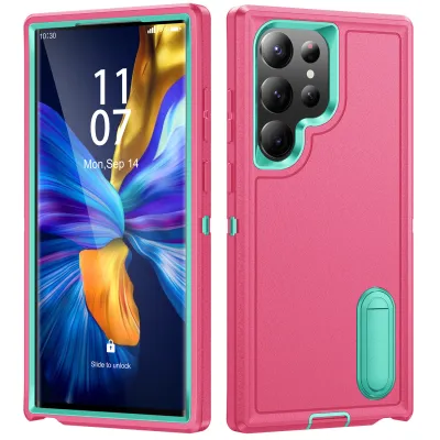 Simple Creative Samsung Mobile Phone Anti-Fall Protective Case TPU PC All-Inclusive Three Defenders