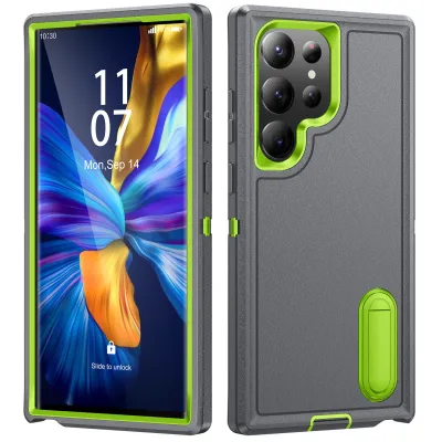 Simple Creative Samsung Mobile Phone Anti-Fall Protective Case TPU PC All-Inclusive Three Defenders