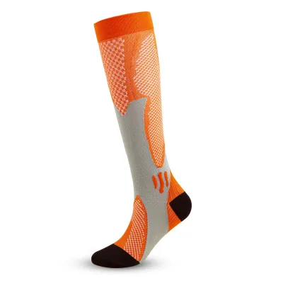 Simple Neutral Outdoor Riding Sports Nylon Pressure Knee High Socks