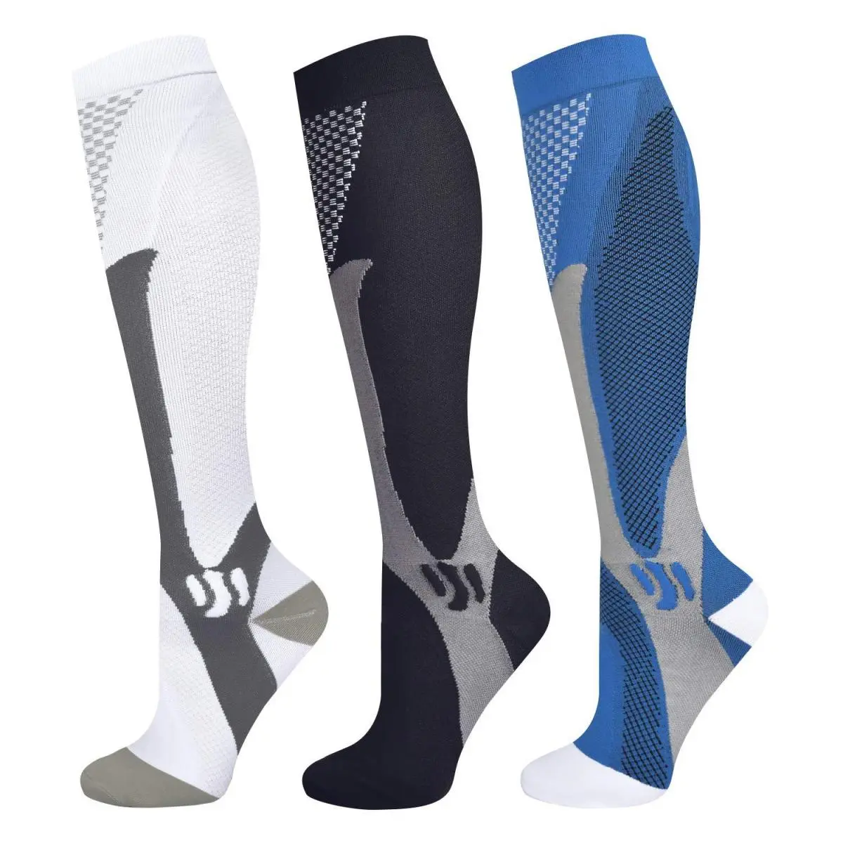 Simple Neutral Outdoor Riding Sports Nylon Pressure Knee High Socks
