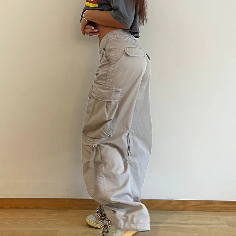 Wholesale Women Fashion Casual Solid Color Multi-Pocket