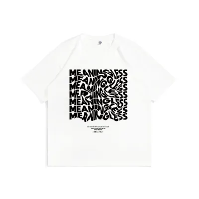 Men Fashion Street Loose Letter Print Short Sleeve Raglan Crewneck T-Shirt