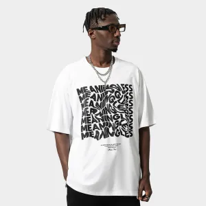Men Fashion Street Loose Letter Print Short Sleeve Raglan Crewneck T-Shirt