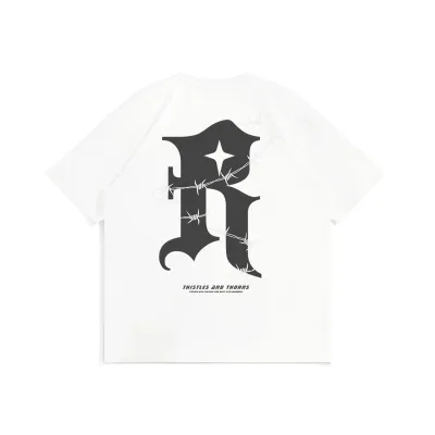 Men Fashion Casual Loose Letter Print Short Sleeve Round Neck T-Shirt