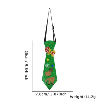 Cartoon Felt Christmas Snowman Elk Tie Party Decoration
