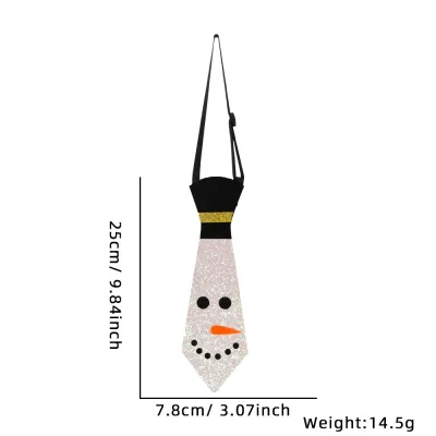 Cartoon Felt Christmas Snowman Elk Tie Party Decoration