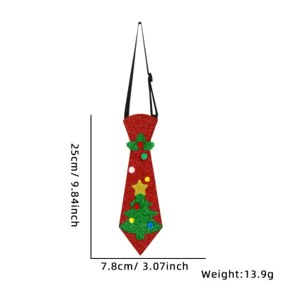 Cartoon Felt Christmas Snowman Elk Tie Party Decoration