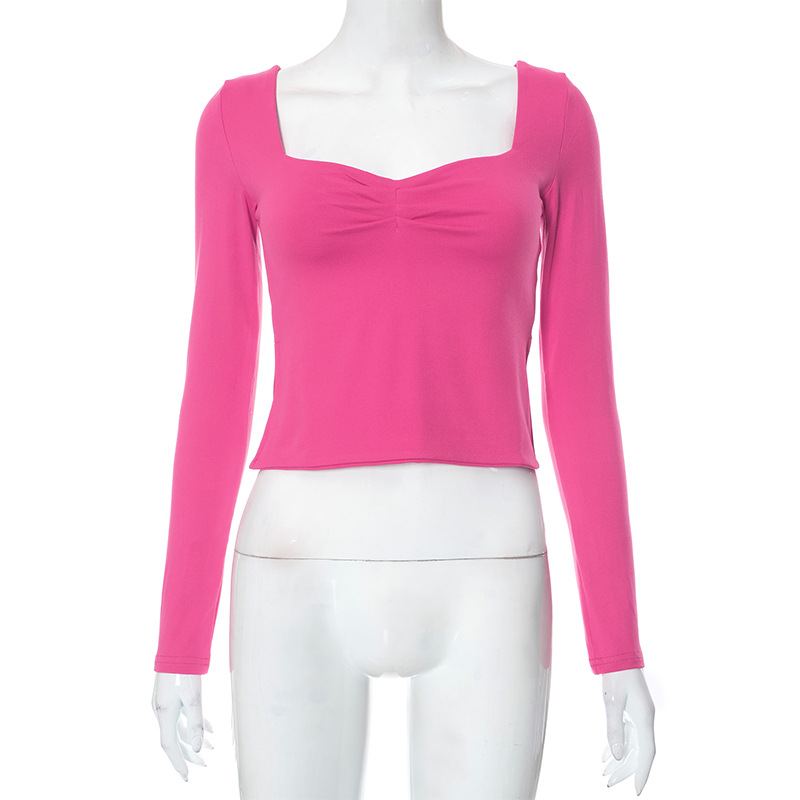 Wholesale Women Fashion Solid Color Square Collar Long