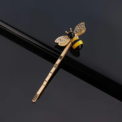 Fashion Multicolor Bee Rhinestone Hair Clip for Women