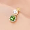 12# Fruit Green Diamond Pearl Hairpin