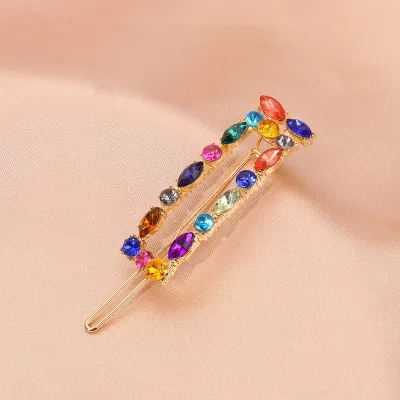 Women Fashion Vintage Rhinestone Pearl Side Clip Hair Accessories