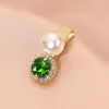 10# Emerald Diamond Pearl Hairpin