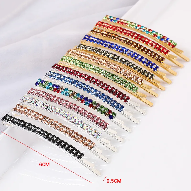 Women's Fashion Multicolor Rhinestone Word Hair Clip