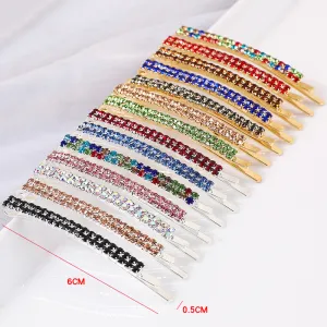 Women's Fashion Multicolor Rhinestone Word Hair Clip