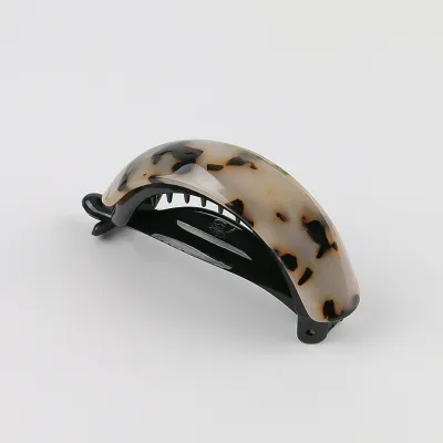 Women Simple Fashion Acetate Leopard Ponytail Clip