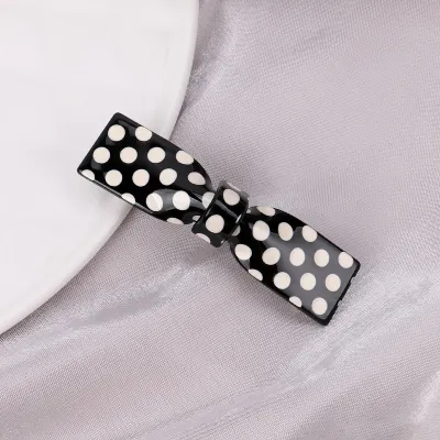 Women Fashion Creative Bow Acrylic Spring Hair Clip