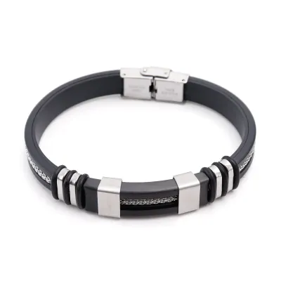 Men Fashion Punk Stainless Steel Bracelet