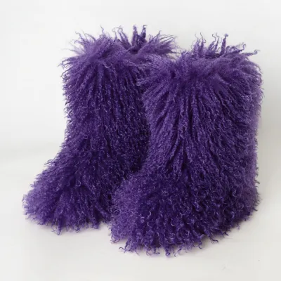 Autumn Winter Women Plus Size Faux Fur Plush Thickened Snow Boots