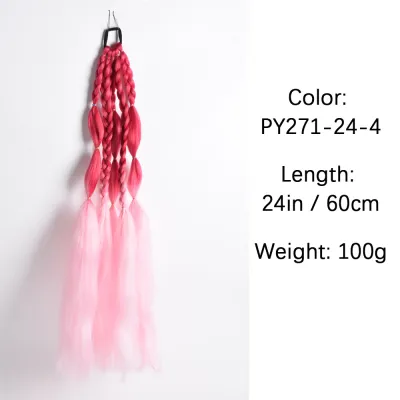 Fashion Multicolor 24 Inch Hairband Ponytail Wig Hair Bundle