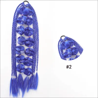 Fashion Multicolor 24 Inch Hairband Ponytail Wig Hair Bundle