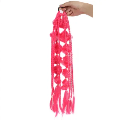 Fashion Multicolor 24 Inch Hairband Ponytail Wig Hair Bundle
