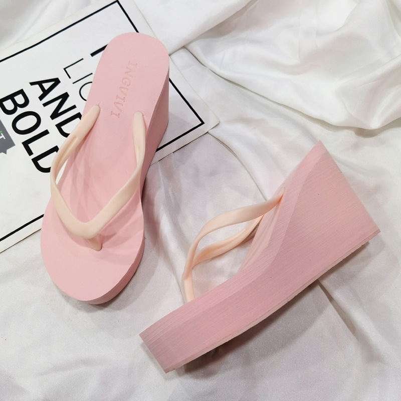 Wholesale Summer Women Fashion Casual Solid Color Platform