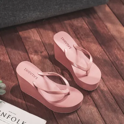 Summer Women Leisure EVA Upper TPR Sole Flip Flops Round Toe