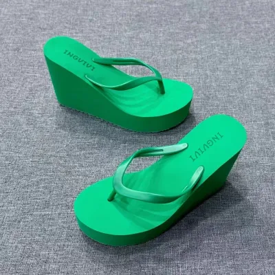 Summer Women Leisure EVA Upper TPR Sole Flip Flops Round Toe