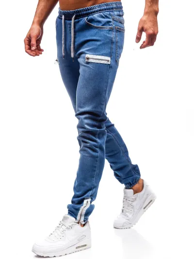Men Fashion Casual Basic Straight Leg Jogger Denim Jeans