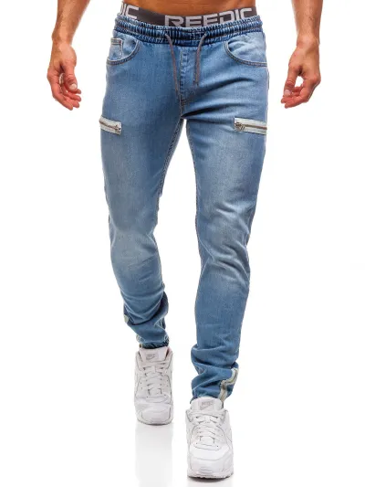 Men Fashion Casual Basic Straight Leg Jogger Denim Jeans
