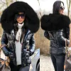 Black Black Fur Collar