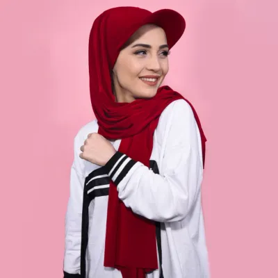 Women's Fashion Solid Color One-Piece Sunshade Cap Scarf