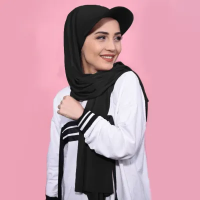 Women's Fashion Solid Color One-Piece Sunshade Cap Scarf