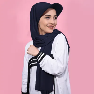 Women's Fashion Solid Color One-Piece Sunshade Cap Scarf