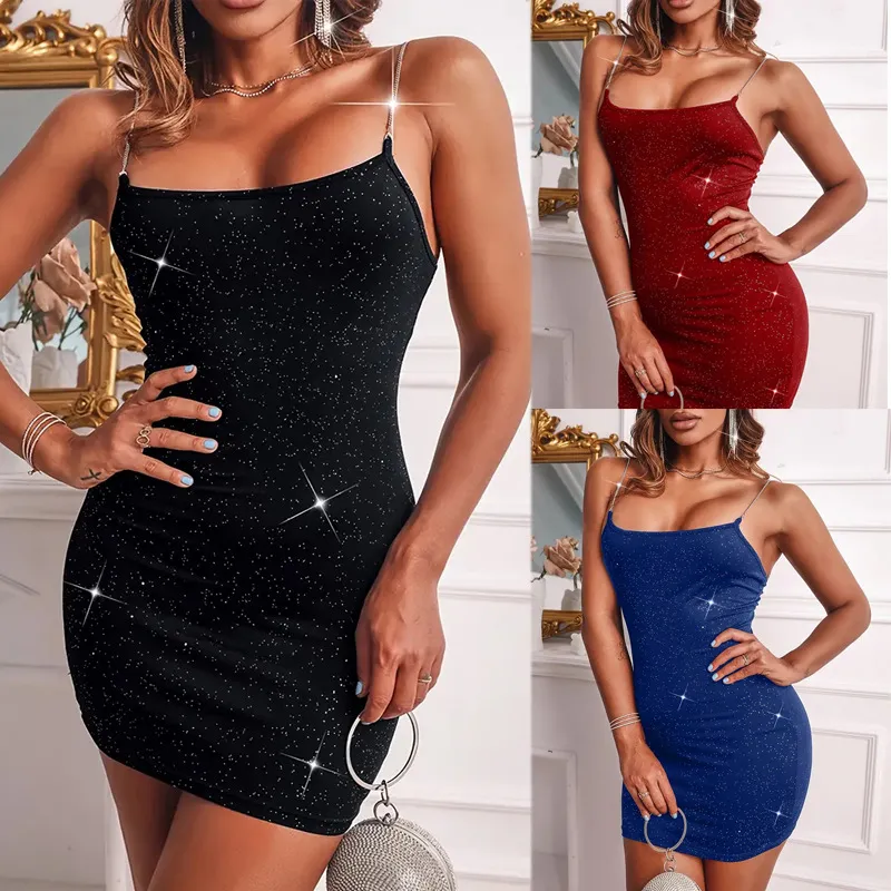 Women Sexy Sling Bodycon Dress Polka Dot Nightclub