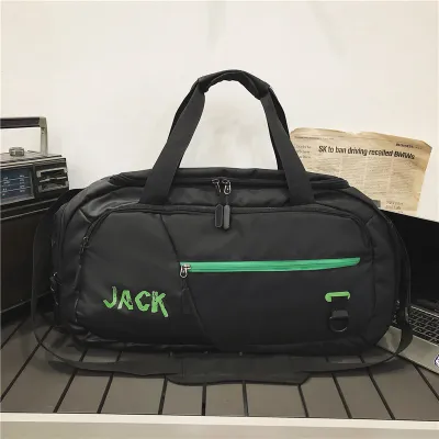 Men Leisure Sports Basic Letter Print Large Capacity Oxford Duffle Bag
