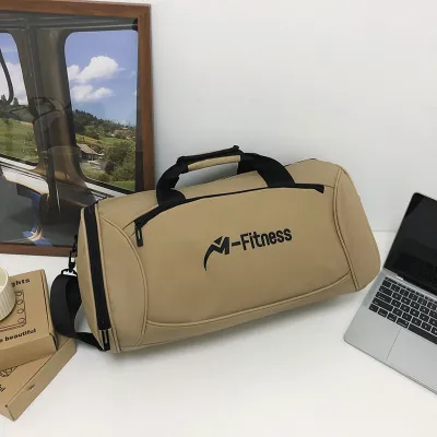Men Leisure Sports Basic Letter Print Large Capacity Oxford Duffle Bag