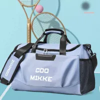 Bolsa de lona Oxford grande con estampado básico de letras para hombre, ideal para deportes y ocio.