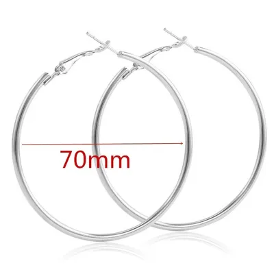 Simple Exaggerated Big Ear Hoop Earrings Geometric Alloy Fashion Commuter