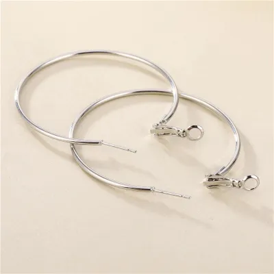 Simple Exaggerated Big Ear Hoop Earrings Geometric Alloy Fashion Commuter