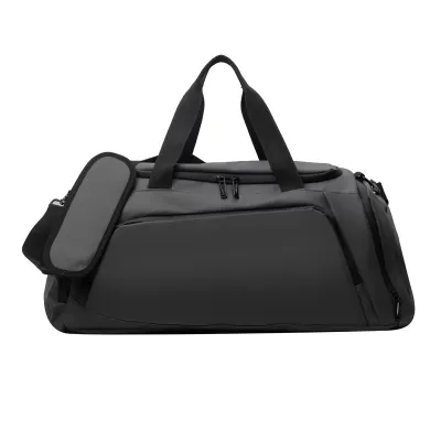 Men's Sports Basic Solid Color Large Capacity Patent Leather Duffle Bag