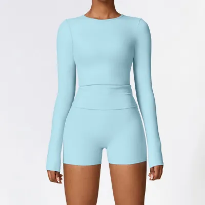 Women's Yoga Sports Two-Piece Set - Sleeveless Top and Tight Fit