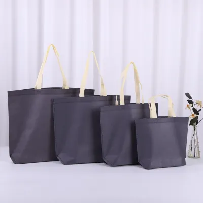 Simple Solid Color Large Capacity Non-Woven Storage Bag 10pcs-Bag