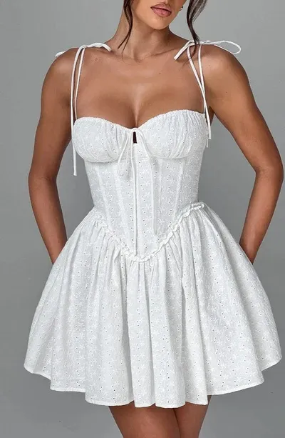Women Fashion Solid Color Sling A-Line Corset Dress
