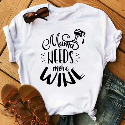 Summer Women's Wine Cup Butterfly Floral Print Round Neck Sleeveless T-Shirt